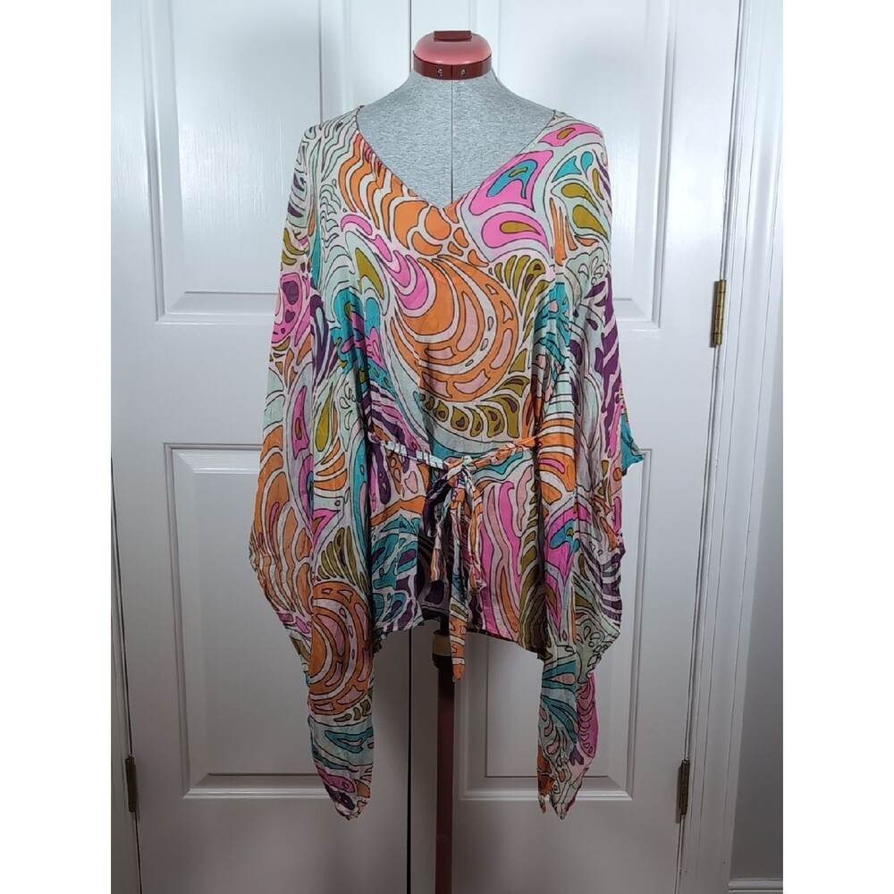 Matthew Williamson for H&M Rare 100% Silk Boho Paisley Tunic Cover Up Top XS
